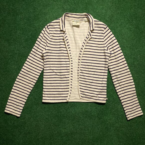 Women’s Maison Scotch & Soda NOMADE Strip Open-Front Cardigan Cream-White 1 - Picture 1 of 7